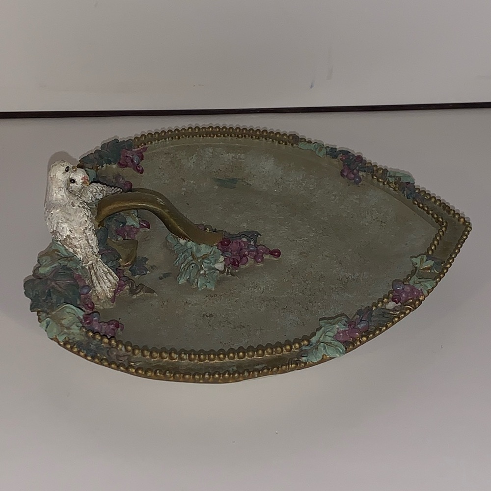 🕊️ VINTAGE 1997 INNOVATION GIFTWARE FOREVER YOURS DOVES JEWELERY TRAY 🕊️ - Picture 5 of 7